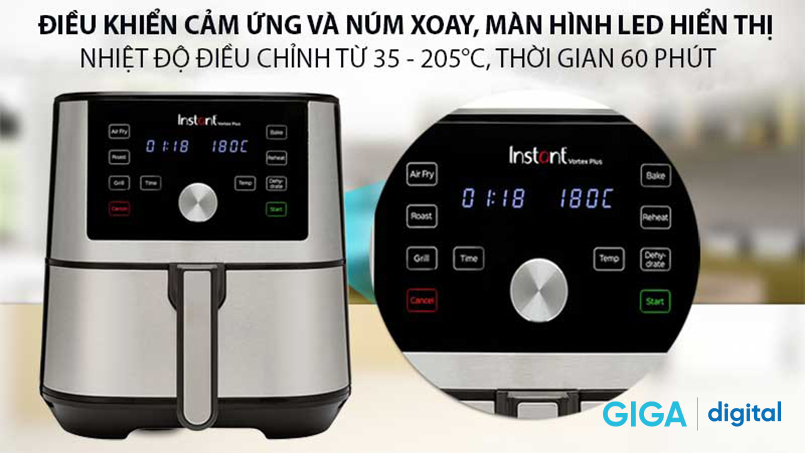 Nồi chiên không dầu Instant Vortex Plus 6-in-1 5.7L thông minh