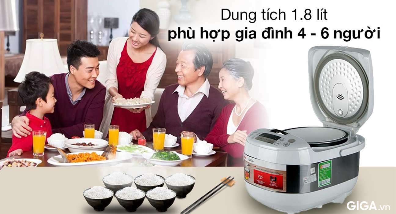 Nồi cơm Tefal 1.8 lít RK752168